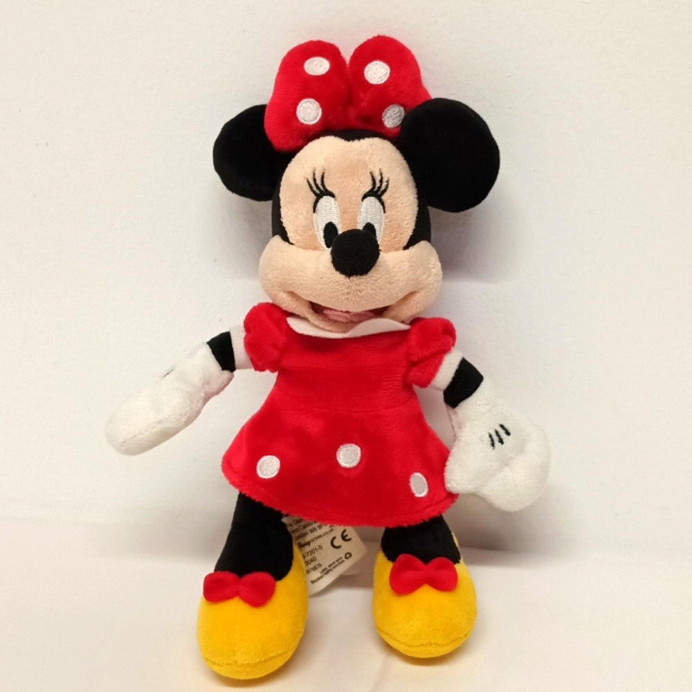 Disney Minnie Mouse plush toy 9in. doll  stuffed animal Disney store EUC.